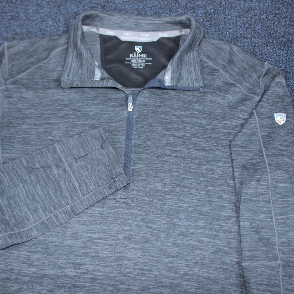 Kuhl Pullover 1/4 Zip Mens Medium Gray Akkomplice Performance Hiking 3201BOX